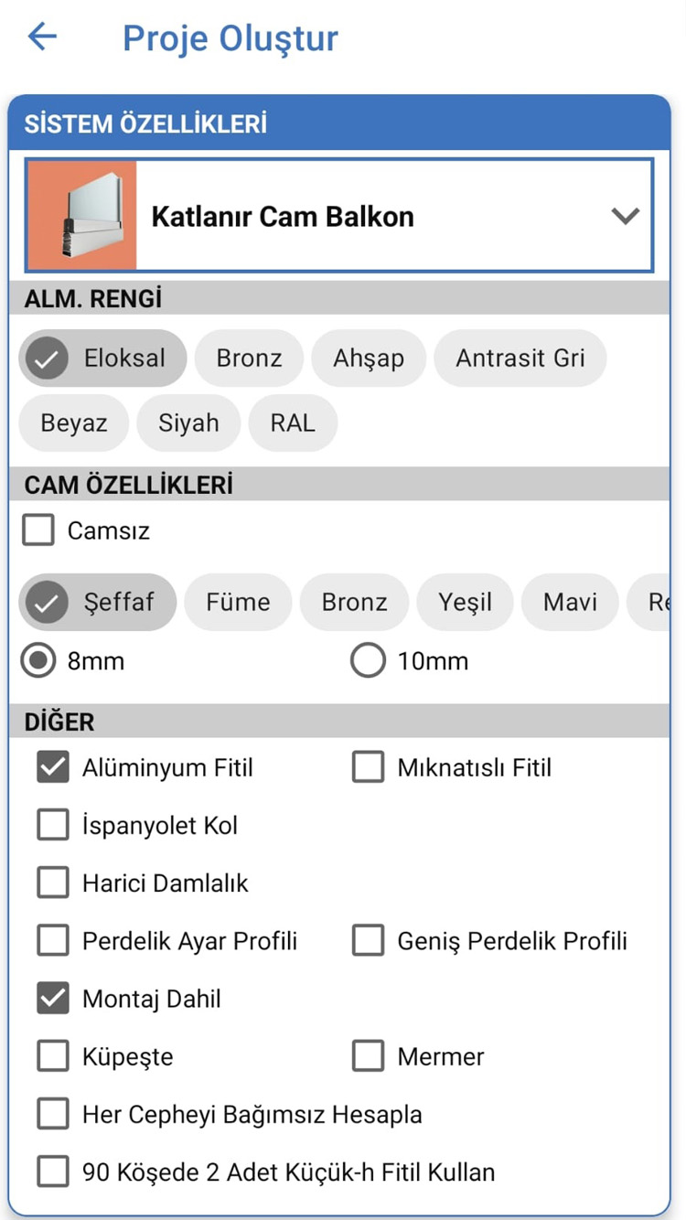 Cam Balkon Analiz Programı